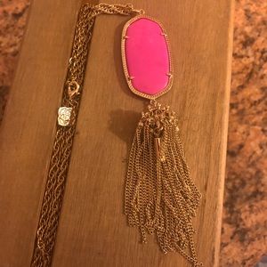 Hot pink Kendra Scott tassel necklace